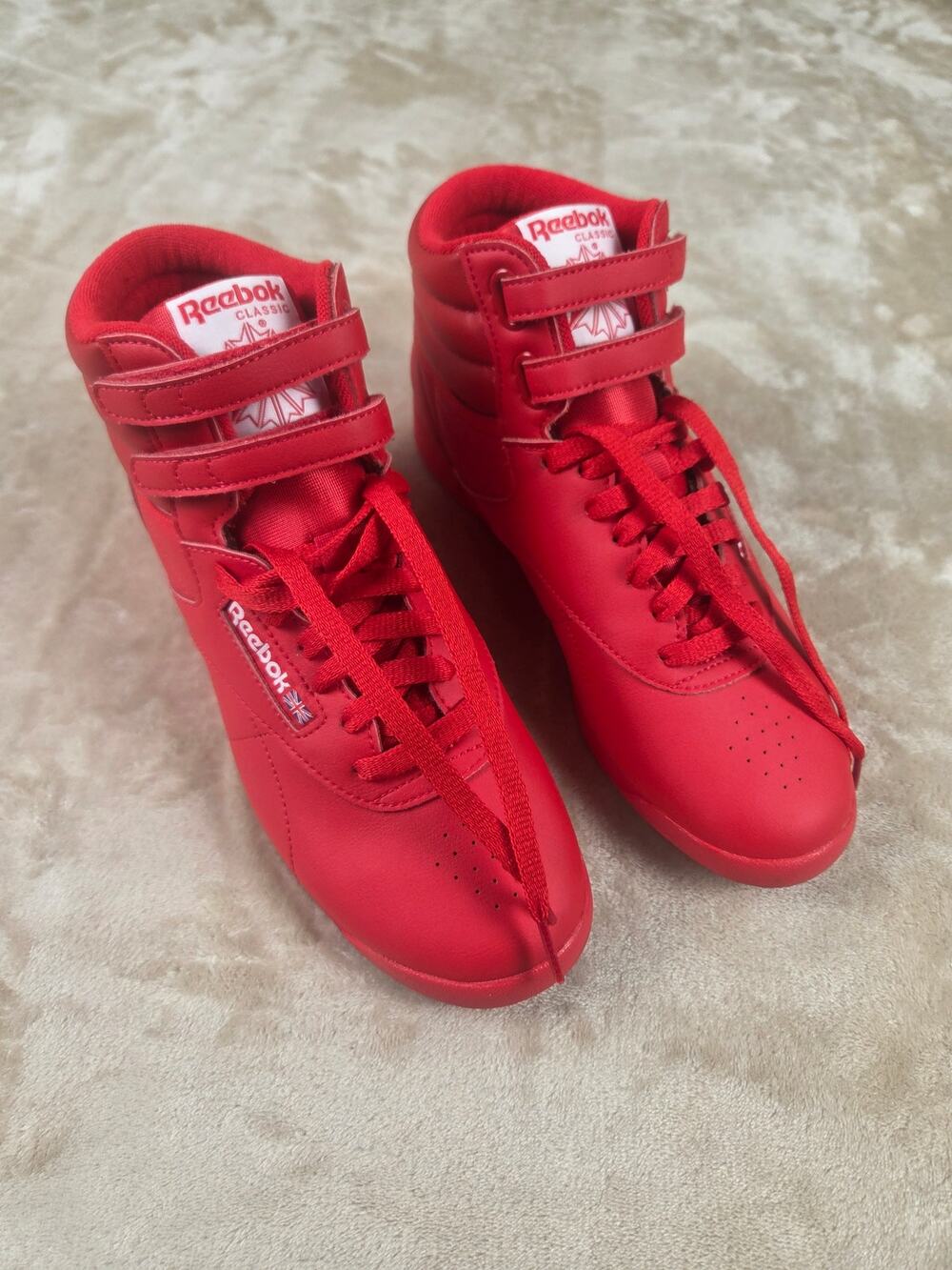 Reebok Women's Freestyle Hi 'Vector Red' High-Top Sneakers